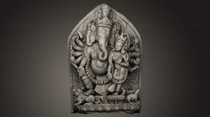 Скульптуры индийские (Ганеша, STKI_0003) 3D модель для ЧПУ станка